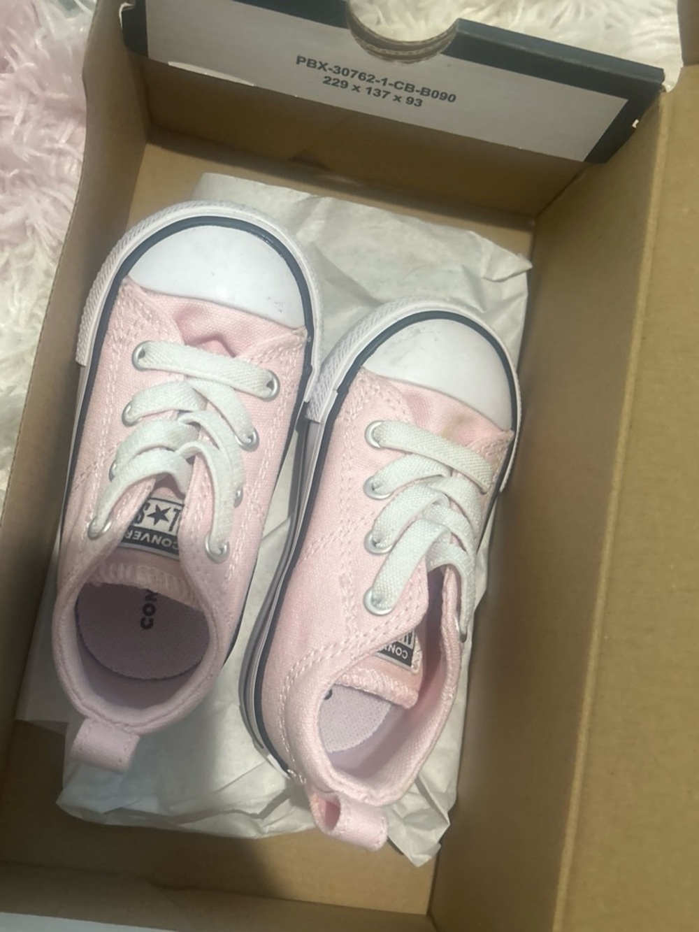 Converse Kids Light Pink Low Top Canvas Sneakers